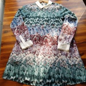 BCBGMaxAzria Maris Long Sleeve Babydoll  Dress NWT